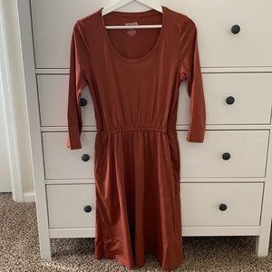 Wool& Fiona dress in canyon red